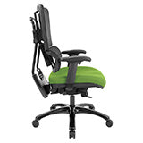 Vertical Black Mesh Back Chair with Shiny Black Base 1